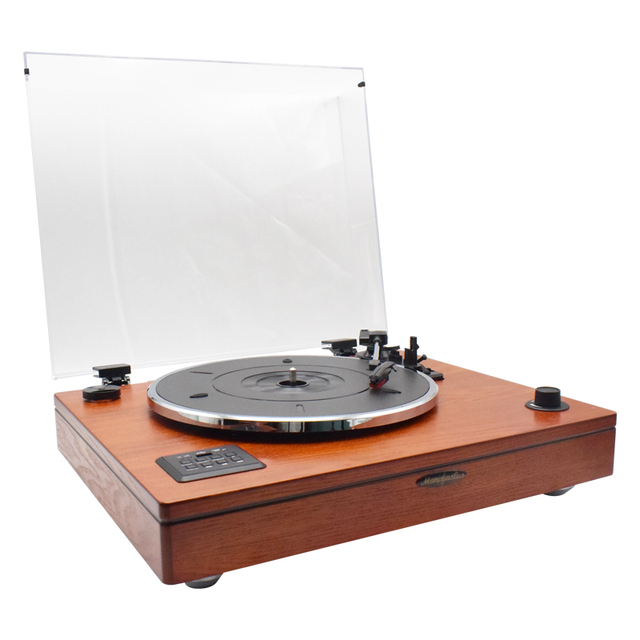 Classical Vintage Wireless Gramophone Retro Vinyl Record Player Turntable USB BT Music Speaker Wooden Box