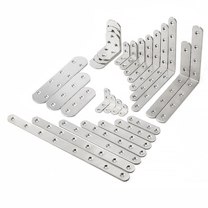 Support triangulaire en acier inoxydable, épaisseur 5 mm, angle droit de 90 degrés, pour la fixation de meubles et de cloisons - Product Image 1