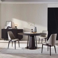 Chaise de salle à manger en bois massif de style nordique haut de gamme, avec revêtement en cuir, design sans accoudoirs, pour la maison et les restaurants