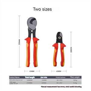 Terisolasi disetujui 1000V <span class=keywords><strong>VDE</strong></span> kombinasi kawat pengupas sisi pemotong tang manusia alat tangan - Product Image 5