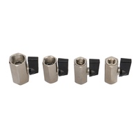 Robinet à bille miniature en laiton avec filetage NPT 1/8" 1/4" 3/8" 1/2", filetage femelle, pour compresseur d'air, eau, gaz, huile, robinet d'arrêt