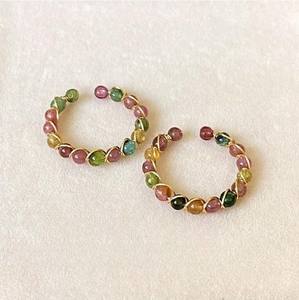 11111 Draht gewickelter hand gefertigter natürlicher Turmalin ring - Product Image 3