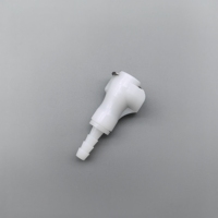 Raccord rapide en plastique blanc pour tuyau d'eau/air, à visser, avec valve, en acétal naturel, pour tuyaux de 1/4 ", 3/16 ", 3/8 ", pression 0,8 BAR