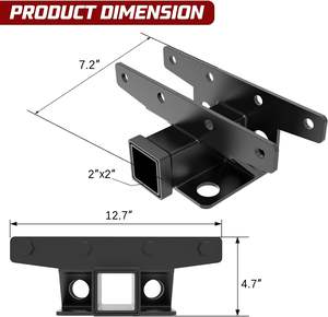 Nouveau Kit de Récepteur d'Attelage de Remorquage Arrière 2 POUCES pour JL 2018-2019 – Remplacement/Réparation – Offre Spéciale <span class=keywords><strong>Black</strong></span> <span class=keywords><strong>Friday</strong></span> - Product Image 5