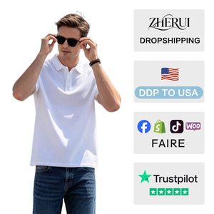 Men's <b>Light</b> <b>Blue</b> Cotton Oxford <b>Polo</b> <b>Shirt</b> Short Sleeve Solid Color Casual Wear Breathable Front Logo Print - Product Image 2