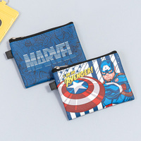 Tas dompet penyimpan dompet buatan Taiwan dompet koin ritsleting kulit imitasi minimalis