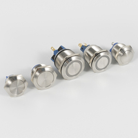 Bouton poussoir d'arrêt d'urgence à verrouillage 12mm 16mm 19mm 22mm 25mm IP65 en métal pour générateur