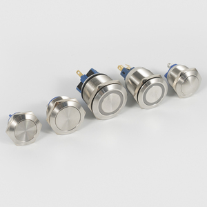 Botón de Paro de Emergencia con Bloqueo, 12mm 16mm 19mm 22mm 25mm, IP65, Metálico, para Uso en Generadores - Product Image 1