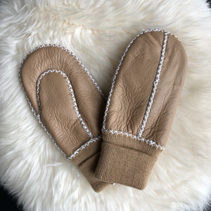 <span class=keywords><strong>Guanti</strong></span> per Bambini in <span class=keywords><strong>Lana</strong></span> e Pelle di Pecora con Logo Personalizzato, Caldi e di Alta Qualità per l'Inverno - Product Image 6