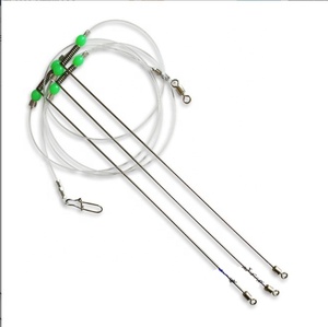 Angelvorrichtungen Nylonbeschichteter Edelstahl-Vorfachdraht Wirbel Schnurhaken Ausgleichshalterung Vorgefertigte Dropper-<span class=keywords><strong>Loop</strong></span>-Rig-Angelausrüstung - Product Image 1
