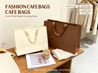 Sac en papier kraft noir de luxe, papier artistique avec impression offset pour les achats, les cadeaux, les expositions ou l'utilisation en supermarché
