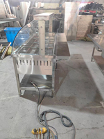 Pemanas Makanan Bain Marie 5 Lubang Isi Air, LPG, Gas Alam, dengan Tutup Kaca dan Meja Sajian yang Dapat Disesuaikan