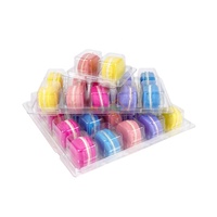 Boîte en plastique transparente pour macarons, conteneur en blister pour chocolat, emballage transparent pour biscuits, plateau de présentation en blister