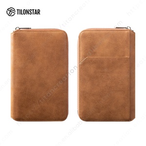 TILONSTAR TPW120 Large Capacity Certificate <strong>Storage</strong> <strong>Bags</strong> Leather RFID Card Wallet <strong>Passport</strong> <strong>Bag</strong> Blank <strong>Passport</strong> Holder with Zipper - Product Image 1