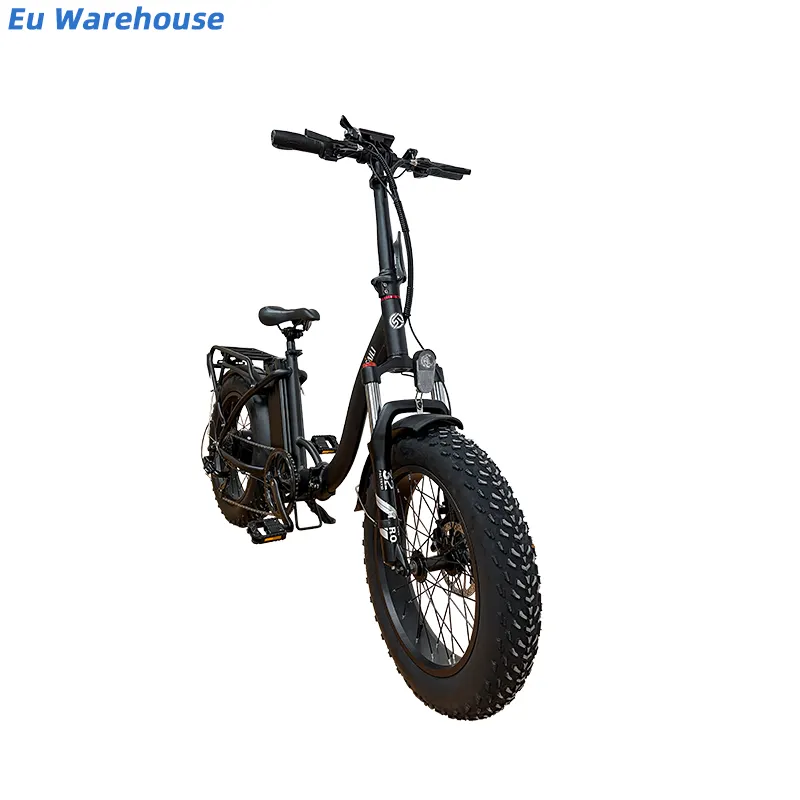 Bicicleta eléctrica plegable para adultos, batería de litio de 20 pulgadas, neumáticos anchos, 500W, 750W, 1000W, 36V, 48V, almacén de la UE