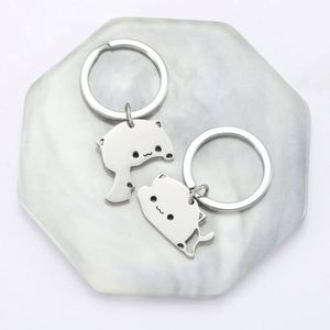 Nuevas Ideas de Productos: Llavero de Gato Adorable a Juego, Venta al por Mayor de Moda, Logotipo Personalizado, Promoción, Acero Inoxidable, Animal, Pareja, Amigo - Product Image 2