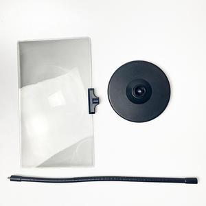 매일 사용하기에 편리한 유연한 데스크탑 돋보기가있는 초대형 HD 화이트 라이트 프레넬 렌즈 4 배 읽기 돋보기 - Product Image 1