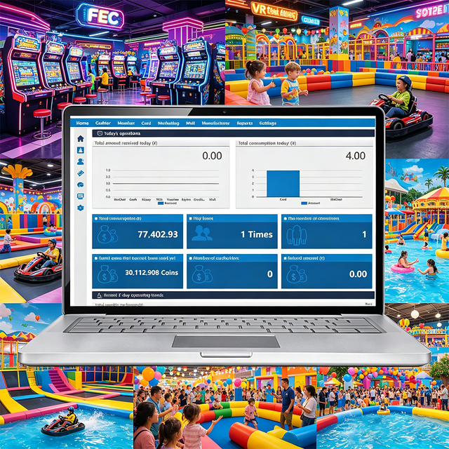 Smart Real-time Data Sync Theme Park Membership Management System Arcade Management System FEC Software Card System