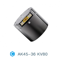 CubeMars AK45-10 75KV Motor Servo Mini sin Escobillas de Alto Torque, Ligero, Modo de Control Dual, Control FOC, Impermeable, Permanente