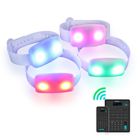 Bracelet à LED RVB multicolores avec télécommande et lumières clignotantes Bracelet de fête de concert pour les célébrations de Pâques
