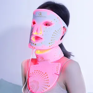 LAMOREVIA-Máscara de belleza y sistema de cuello para el hogar, mascarilla facial con luz LED PDT, máquina de terapia para el hogar, novedad de 2024