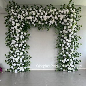 Arco Gigante a Forma di Cuore con Fiori per Proposte Romantiche, <span class=keywords><strong>Sfondo</strong></span> con Rose Rosse e Bianche per Decorazioni Matrimoniali - Product Image 6