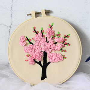 Beginner-Friendly Hand Stamped Cross Stitch Kit Cotton Fabric with Embroidery Hoop for Handcrafts and Needlework - Product Image 5