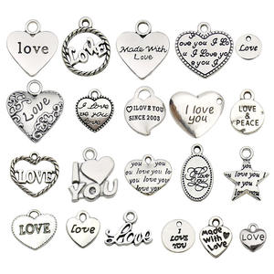 Customized Heart Shaped <strong>Charms</strong> Handmade Metal Pendant Made With love Label Carving DIY Jewelry Accessory <strong>Charm</strong> - Product Image 6