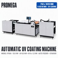 Machine de revêtement UV électrique automatique avec lampe UV de 6,5 kW, vitesse de 0 à 60 m/min, 380 V pour film et papier
