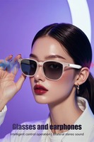 Casque sans fil sportif à commande tactile, lunettes intelligentes, écouteurs étanches, lunettes de musique anti-lumière bleue, lunettes de soleil intelligentes