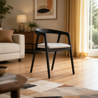 Chaises de salle à manger modernes en bois massif avec coussin rembourré, chaises de salle à manger pour hôtel, restaurant, fauteuils, meubles