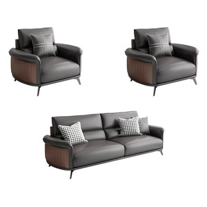 คุณภาพเฟอร์นิเจอร์ที่ทันสมัยหนังพรีเมี่ยมแบบแยกส่วน1 2 3ที่นั่งโซฟาเก้าอี้เท้าแขนสำหรับผู้บริหาร - Product Image 5