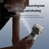 Mini ventilateur portatif à brume 2 en 1, refroidissement et humidification, affichage numérique, ventilateur de poche silencieux à vent puissant