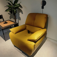 Fauteuil inclinable pivotant moderne en cuir véritable avec chargeur USB, fabriqué en usine