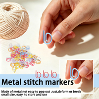 Marqueurs de mailles métalliques en forme de D durables, anneaux de verrouillage robustes pour le tricot, le crochet et le bricolage, vente en gros, logo personnalisé