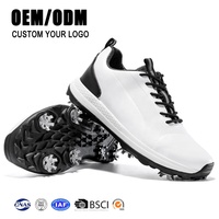 Chaussures de golf sur mesure Fabricant de chaussures de golf à semelle extérieure en caoutchouc et cuir pour hommes