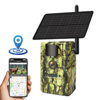 Caméra de chasse solaire 4G H50 3MP avec positionnement GPS, déclenchement 0,2s, vision nocturne 25M, audio bidirectionnel, IP66, pour extérieur, vente en gros