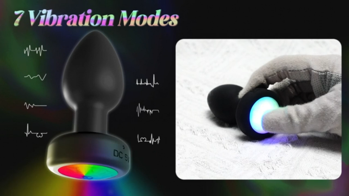 Plug Anal Métal Vibrant Avec Télécommande - Sextoy Unisexe - Neuf Sous Blister - Multicolore