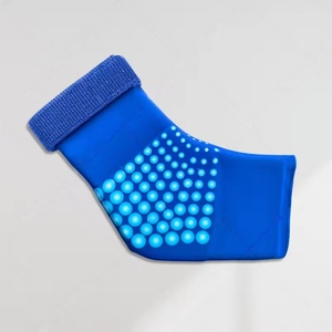 Chaussette de compression antidérapante avec gel solide pour thérapie chaude et froide, coussin rafraîchissant pour blessures sportives, couleur bleue avec enveloppe Velcro, pack de refroidissement pour cheville - Product Image 6
