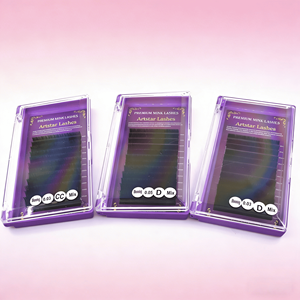 Extensions de <span class=keywords><strong>cils</strong></span> coréennes en PBT ultra-douces pour volume, véganes et sans cruauté animale, durables, à courbure stable, pour un éventail facile et un effet naturel parfait - Product Image 2
