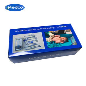 Hộp Thép Không Gỉ Autoclavable Bao Gồm 11 Dụng Cụ Kẹp Kéo Kẹp Đầu Dò Dao Mổ Cầm Tay - Product Image 2