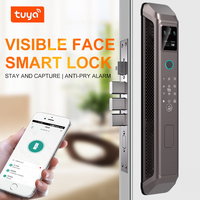 Serrure de porte intelligente 3D Face ID avec interphone vidéo à reconnaissance de veine palmaire, caméra WiFi Tuya, Cerradura Inteligente pour la maison et le bureau