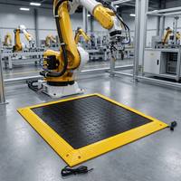 Système de tapis de sécurité industriels robustes sur mesure avec capteur de sol sensible à la pression et surface résistante aux produits chimiques et à l'huile pour centrales électriques