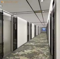 20% naylon ve 80% yün baskılı halı rulosu kalınlaşmış dokuma makinesi otel lobisinde duvar için yapılan yıkanabilir 5 yıldız kalite