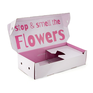 Fabricant de boîtes d'expédition en carton ondulé pour fleurs, boîte à fleurs pliable écologique pour l'emballage de bouquets et de cadeaux - Product Image 4