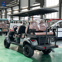 Voiturette de golf électrique tout-terrain 6 places CAMP Luxury Design homologuée pour la route, batterie 72V, mini buggy de golf, voiturette de club