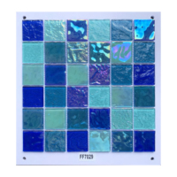 Mosaïque de verre bleue 300x300 pour crédence de cuisine, carrelage de sol de salle de bain et piscine