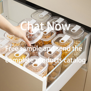 ANYA Wholesale Kitchen <strong>Storage</strong> <strong>Container</strong> With Lid Air Tight Plastic <strong>Stackable</strong> Pantry <strong>Storage</strong> Jar Dry Food Grains Cereals Box Set - Product Image 6