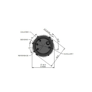 Sensor electroquímico de monóxido de carbono A5F, 30.5mm de diámetro, 5 nervaduras, para uso en detectores - Product Image 1