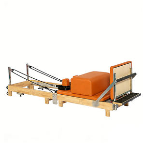 معدات بيلاتس ريفورمر عالية الجودة، آلة بيلاتس ريفورمر خشبية، جهاز بيلاتس ريفورمر قابل للطي من خشب البلوط لتشكيل الجسم - Product Image 6